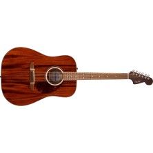Fender California Deluxe Redondo Mahogany Walnut Fingerboard Natural Guitarra Acústica