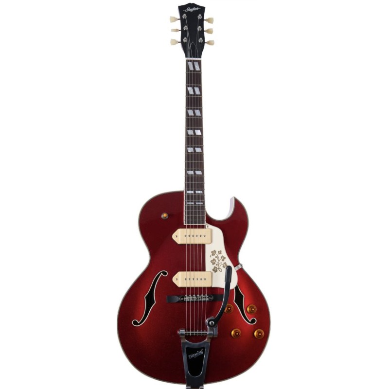 MAGA-ST-000291 Stanford CR Fatboy Car 95 Bigsby B60 Candy Apple Red Guitarra Eléctrica