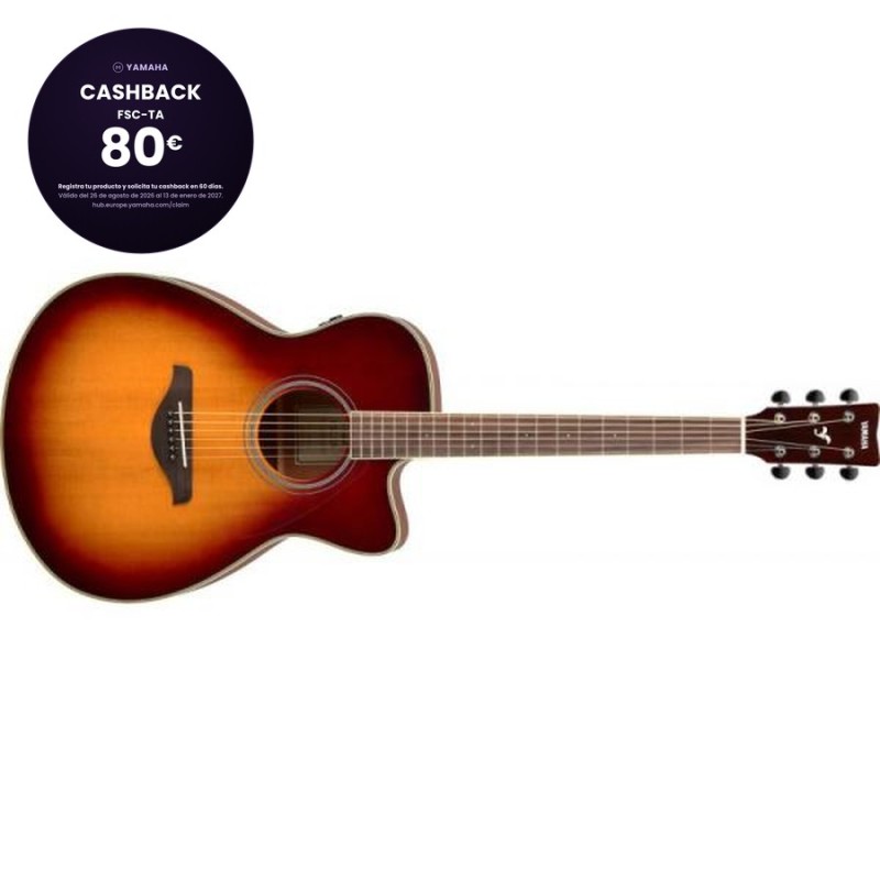 GFSCTABS Yamaha FSC-TA TransAcoustic Brown Sunburst
