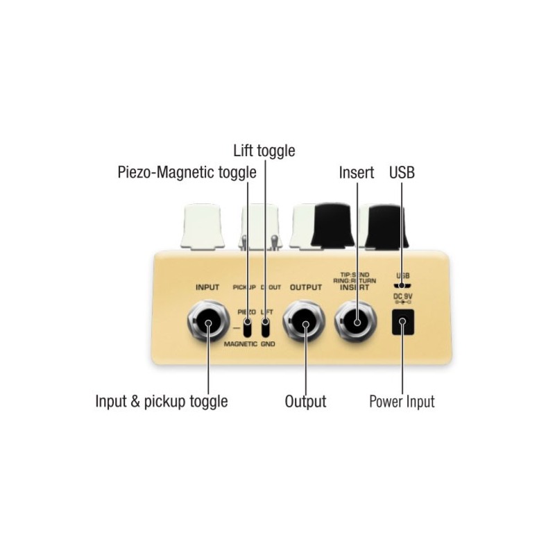 E863E Nux NAP-5 Stageman Pedal previo para guitarra acústica