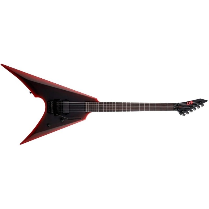 9610015E12022 ESP LTD Arrow Black Metal II Black Red Burst Satin