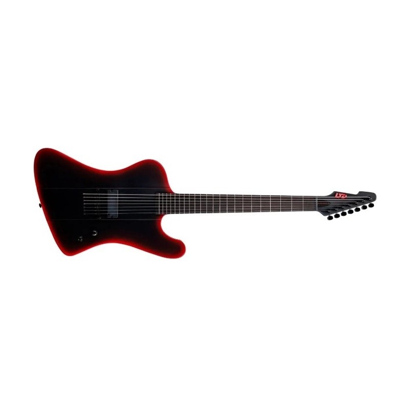9610015E23013 ESP LTD Phoenix 7B Black Metal II Black Red Burst Satin