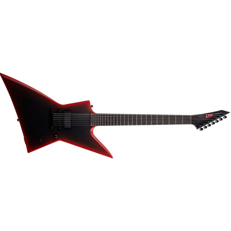 9610015E22012 ESP LTD EXL-7 Baritone Black Metal Guitarra Eléctrica Black Red Burst Satin