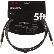 Fender Deluxe Series Instruments Cable, Straight Straight, 5', Black Tweed