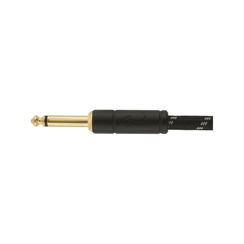 0990820093 Fender Deluxe Series Instruments Cable, Straight/Straight, 5', Black Tweed