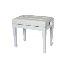 PROBENCH Banqueta Piano Regulable Blanco Mate