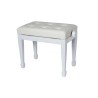 PROBENCH Banqueta Piano Regulable Blanco Mate