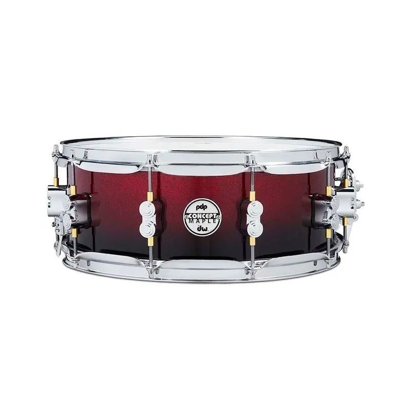 PDCM5514SSRB PDP Concept Maple 5.5x14 Snare Red to Black Fade Lacquer Caja Batería