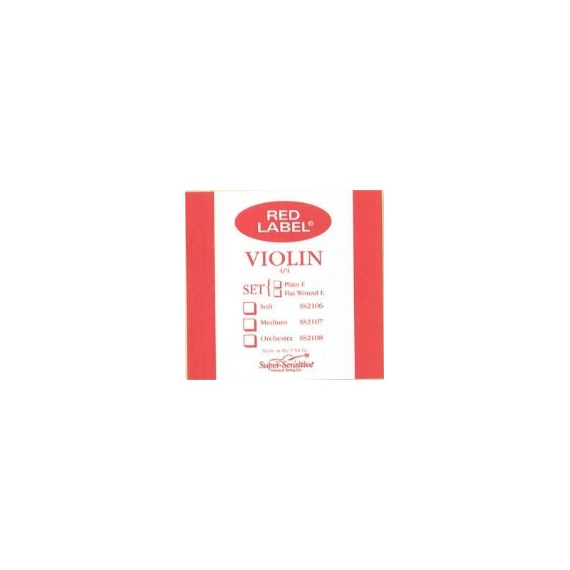 Juego Cuerdas Violín Super-Sensitive Red Label 210 1/4 Medium