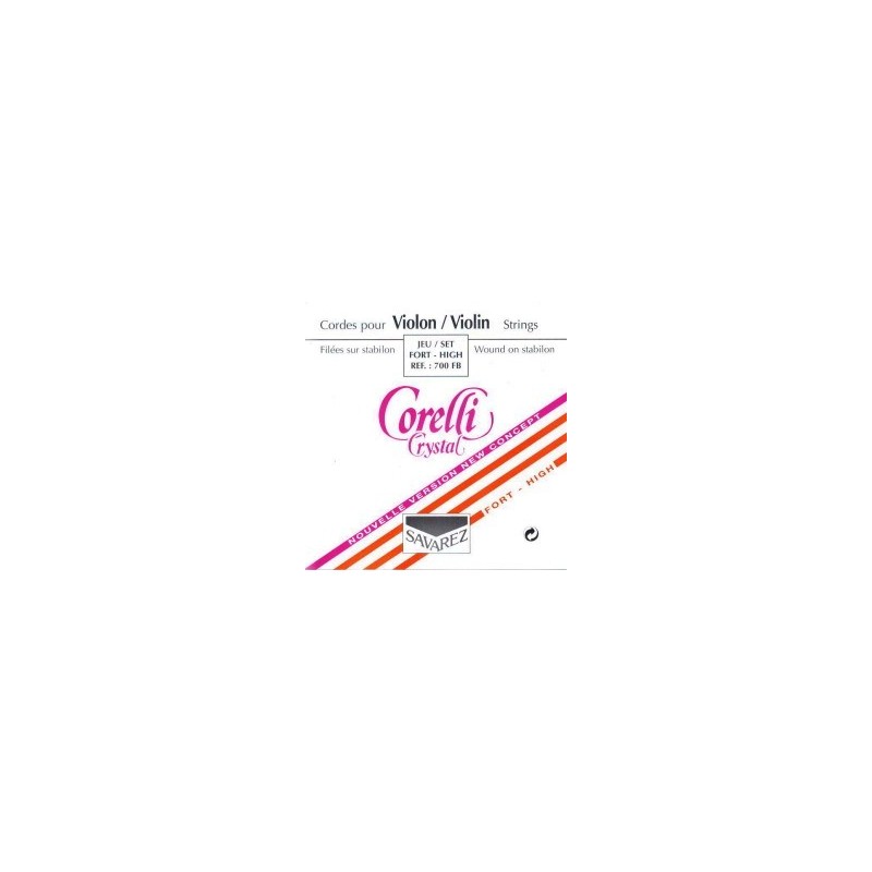 Juego Cuerdas Violín Savarez Corelli Crystal 700-Fb 4/4 Fuerte