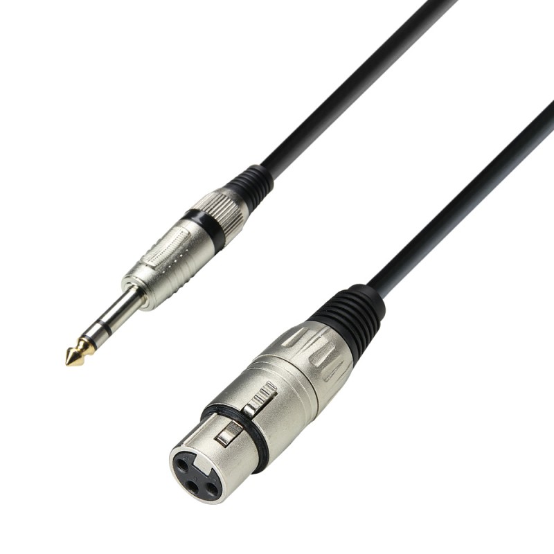 Cable XLR H - Jack 6´3 balancead Adam Hall K3Bfv0300
