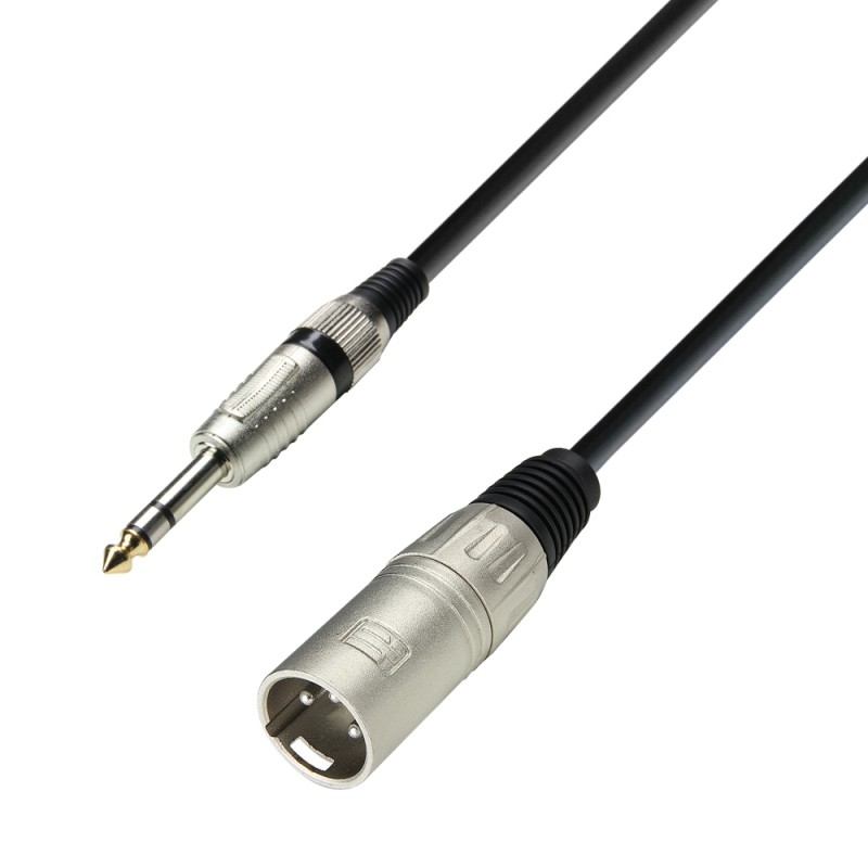 Cable XLR M - Jack 6´3 balancead Adam Hall K3Bmv0100