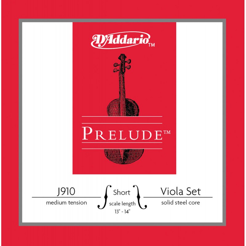 Juego Cuerdas Viola DAddario J910 Prelude Escala Corta M Sm 14 -15 Medium