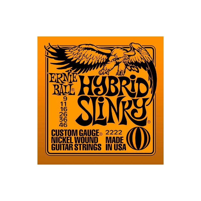 Juego Cuerdas Guitarra Eléctrica Ernie Ball Hybrid Slinky 09-46