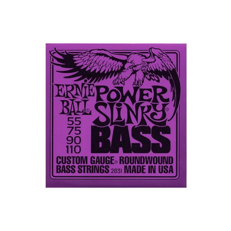 Juego de 4 cuerdas para Bajo Ernie Ball Power Slinky 55-110
