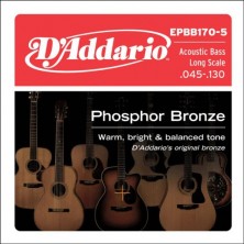 D'Addario Epbb170-5 Phosphor Bronze 5-String 45-130