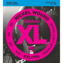 D'Addario Exl170S Xl Nickel Wound Short Scale 45-100