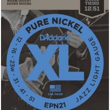 D'Addario Epn21 Pure Nickel Jazz Light 12-51