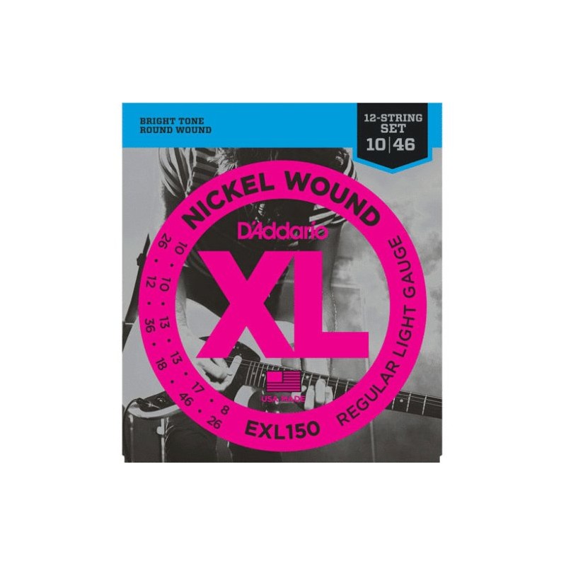 EXL150 DAddario Exl150 - Xl 12 String Regular Light 10-26