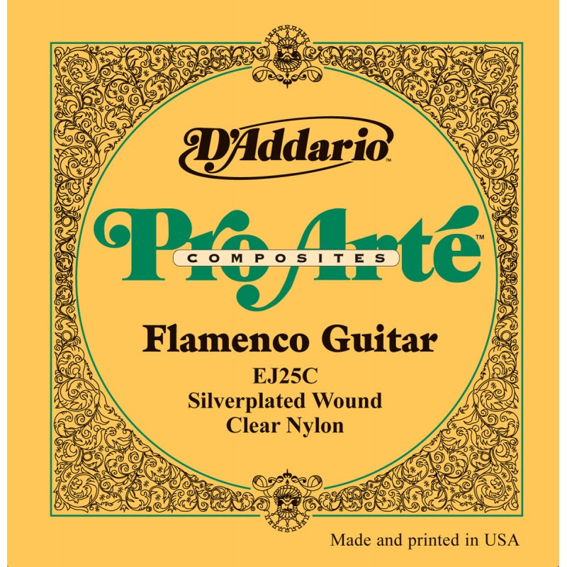 Juego Cuerdas Guitarra Flamenca DAddario Ej25C Composites Flamenco Clear Nylon