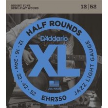 D'Addario Ehr350 Half Rounds Jazz Light 12-52