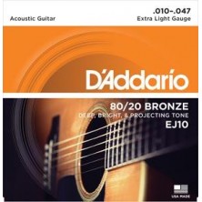 D'Addario Ej10 80/20 Bronze Extra Light 10-47
