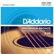 D'Addario Ej16 Phosphor Bronze Light 12-53