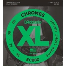 D'Addario Ecb80 Chromes Bass Light Long Scale 40-95