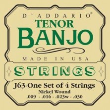 D'Addario J63 Tenor Banjo Nickel 09-30