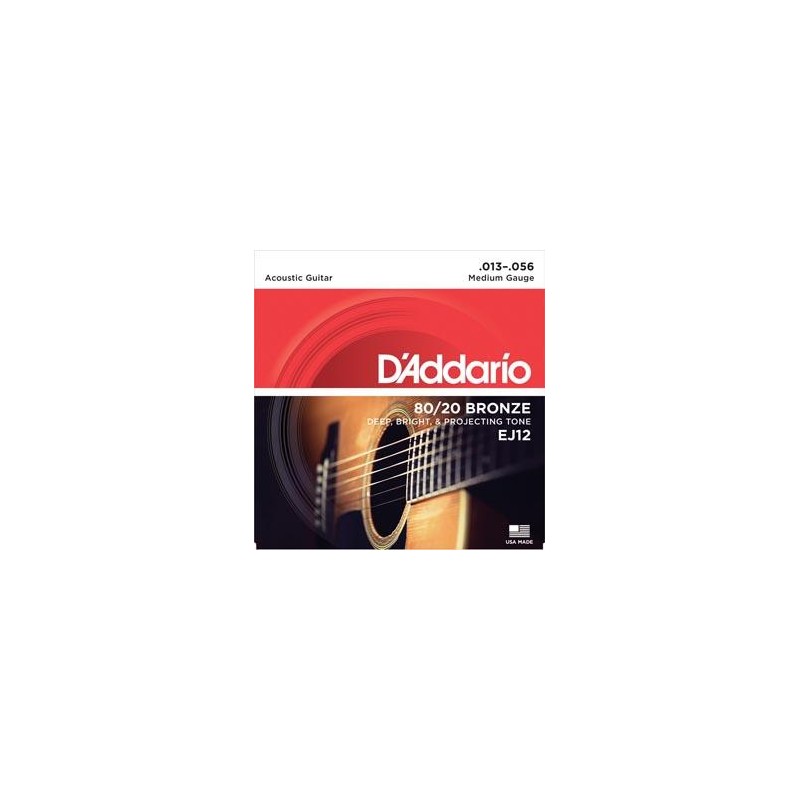 EJ12 DAddario Ej12 80/20 Bronze Medium 013-056