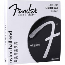 Fender Nylon Ball End Acoustic 130 Clear 28-43