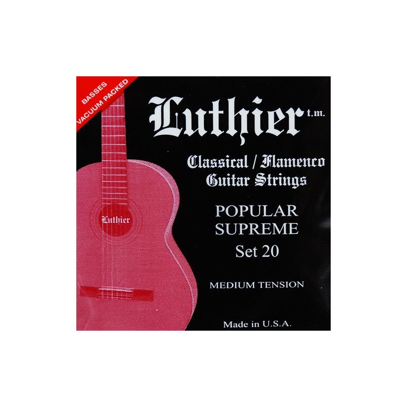 Juego Cuerdas Guitarra Clásica Luthier Set 20 Supreme