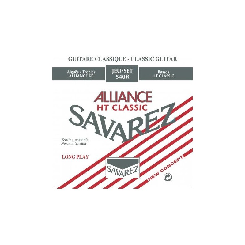 Juego Cuerdas Guitarra Clásica Savarez 540-R Alliance Roja
