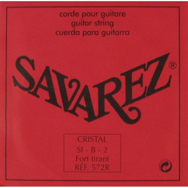 Cuerda Suelta Clásica 2ª Savarez 572-R Cristal Roja