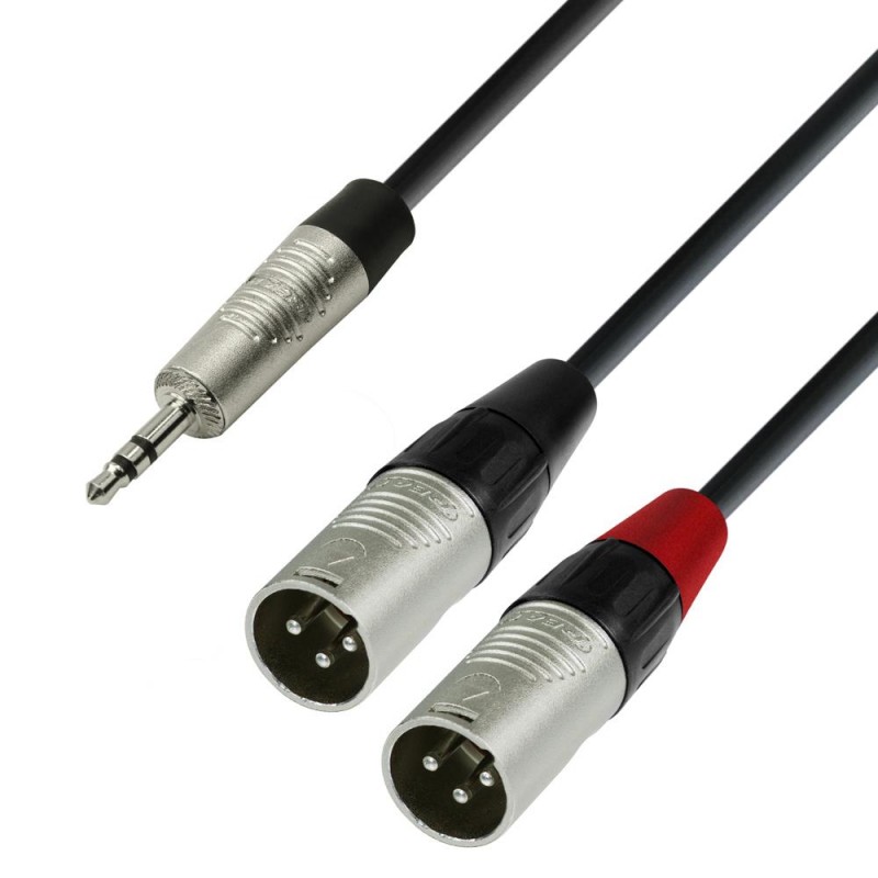Cable Minijack- 2 XLR Macho Adam Hall K4Ywmm0180
