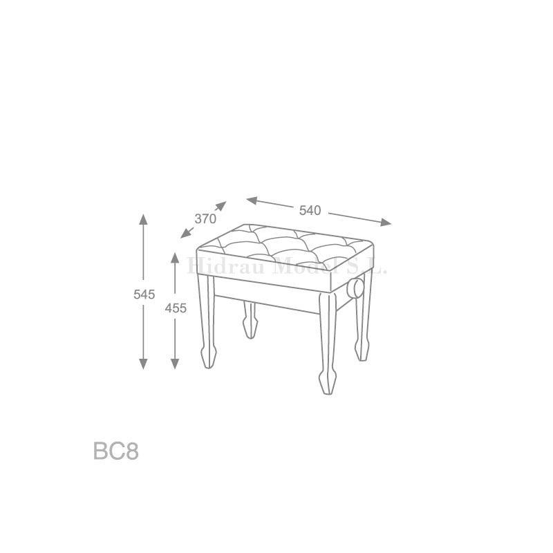 Banqueta Piano Hidrau Model Bc-8 Polipiel