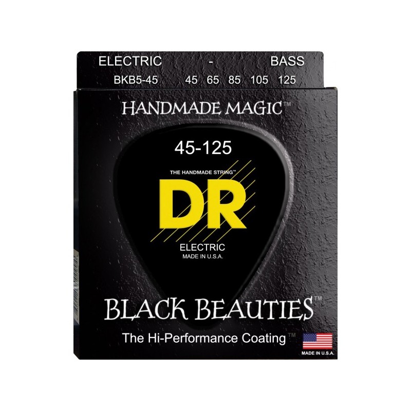 DR Strings BKB5-45 Black Beauties