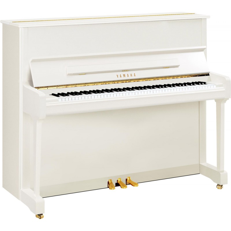 Piano Vertical Yamaha P121 M Blanco Pulido PWH SH2 Silent