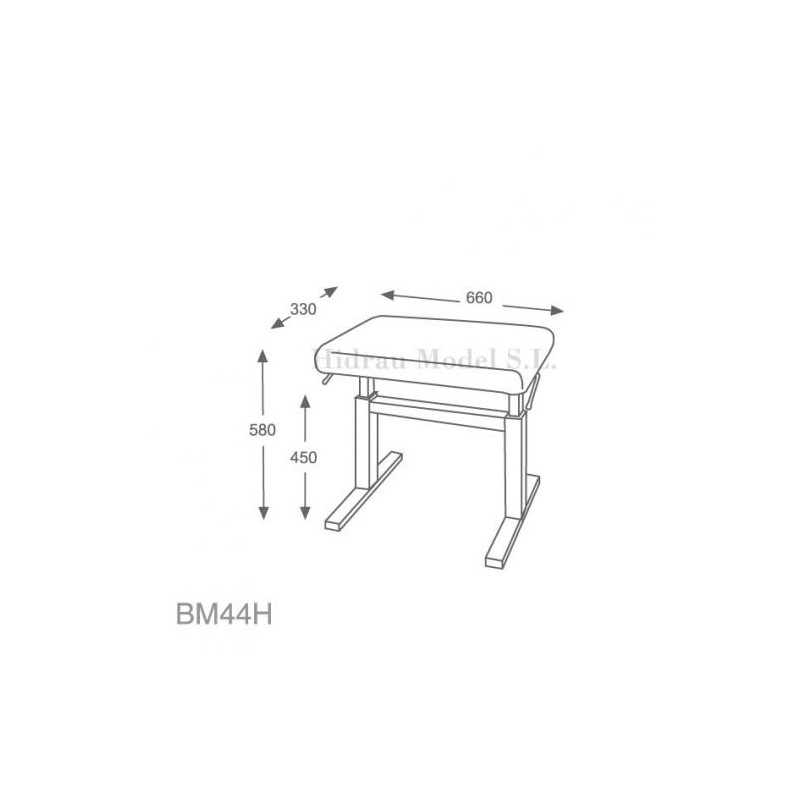 Banqueta Piano Hidrau Model BM44H Piel