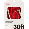 Fender Original Series Coil Cable Straight-Angle 9m Fiesta Red