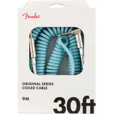 Fender Original Series Coil Cable Straight-Angle 9m Daphne Blue