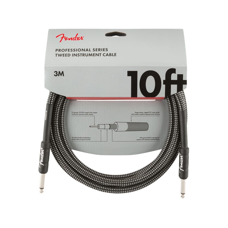 Cable Instrumento Fender Professional Series Instrument Cable 3m Gray Tweed