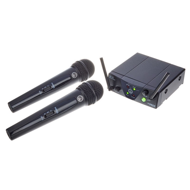 Sistema Inalámbrico Mano Dual Akg WMS 40 Mini Dual Vocal Mano