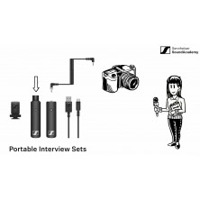 Sistema Inalámbrico Camara Sennheiser XSW-D Portable Interview Set TX/RX Minijack Sin Micro