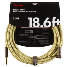Cable Instrumento Fender Deluxe Series Instrument Cable Straight-Angle 5.5m Tweed