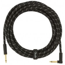 Cable Instrumento Fender Deluxe Series Instrument Cable Straight-Angle 5.5m Black Tweed