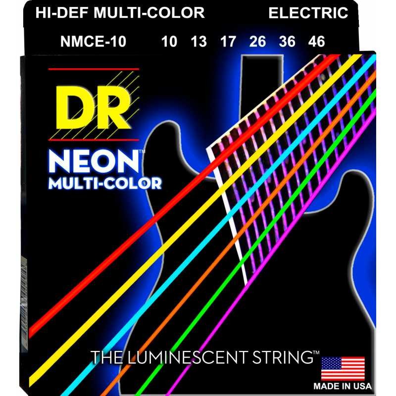 DR Strings NMCE-10 Neon Multi-Color