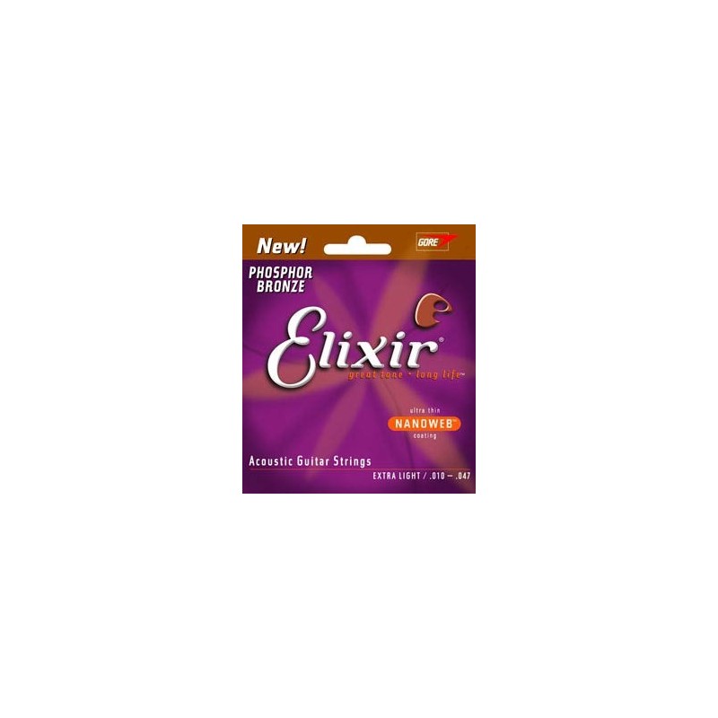 0E-16002 Elixir Phosphor Bronze 16002 Xl 010-047