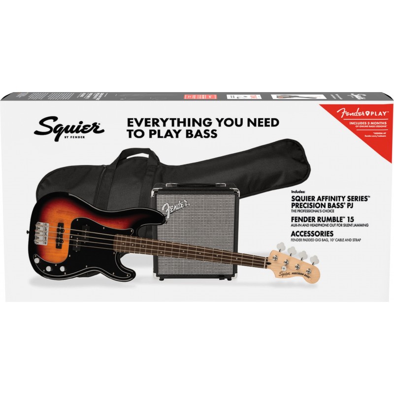 0372980600 Squier Affinity Precision Bass PJ Pack Sunburst
