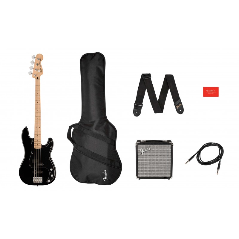 0372981606 Squier Affinity Precision Bass PJ Pack Mn-Black